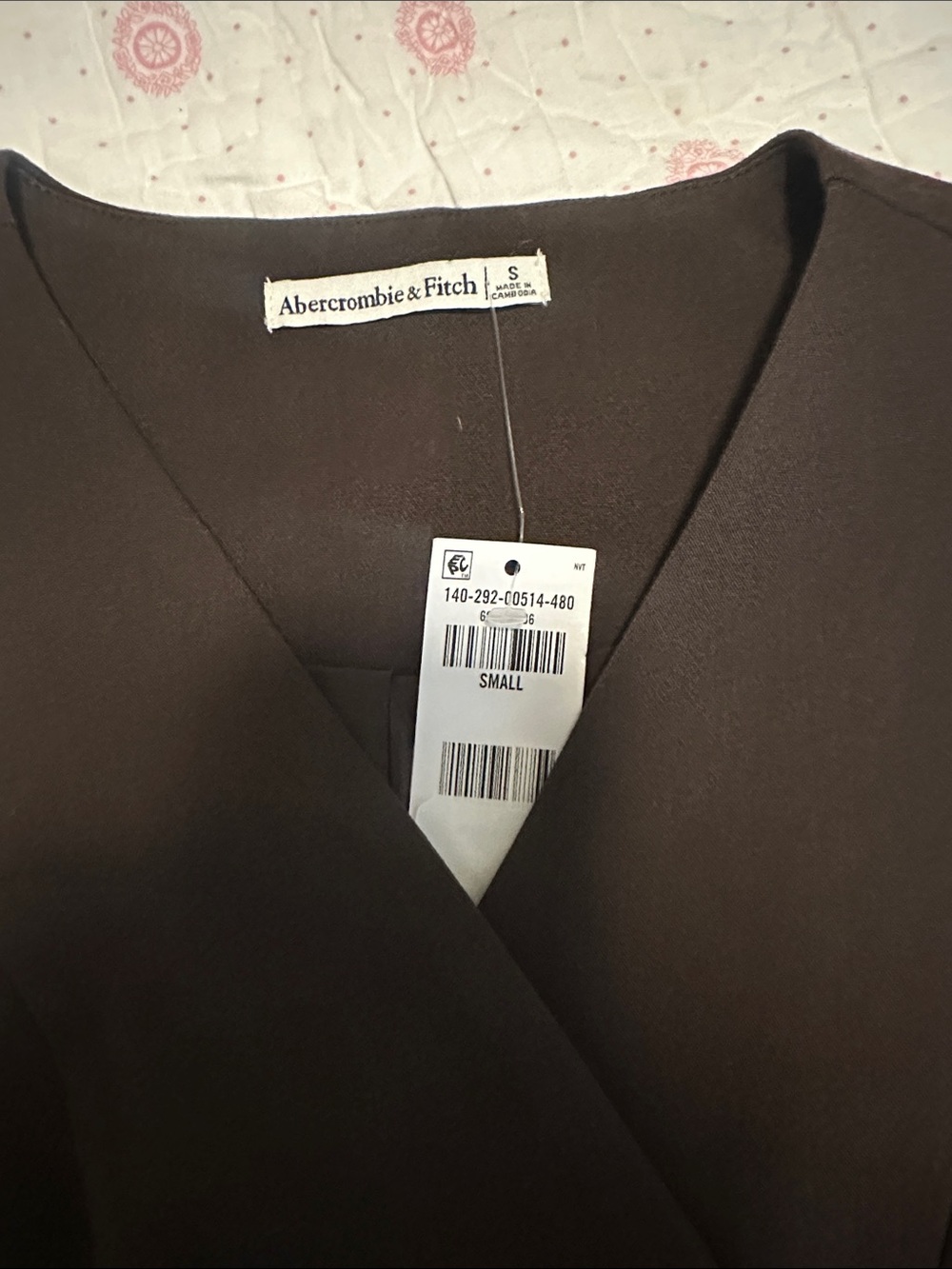 *NWT* Abercrombie & Fitch Chocolate Brown Wrap Camisole - Picture 2 of 3